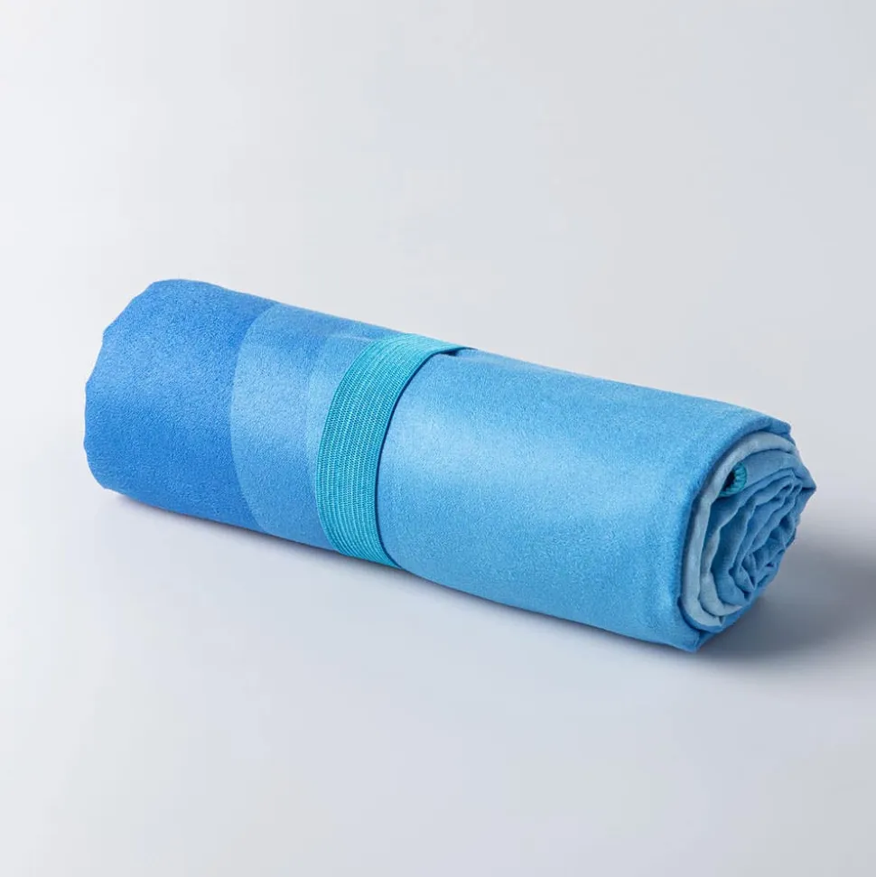 KSP Beachside 'Waves' Microfibre Beach Towel (Blue)
