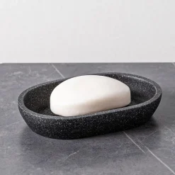 KSP Blackstone Speckle Resin Soap Dish (Black)