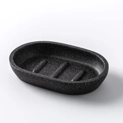 KSP Blackstone Speckle Resin Soap Dish (Black)