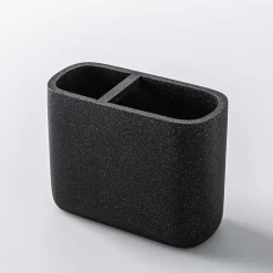 KSP Blackstone Speckle Resin Toothbrush Holder (Black)