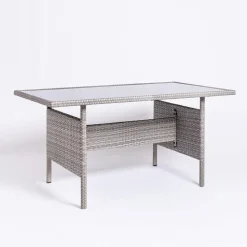 KSP Caban Outdoor Couch & Dining Table - Set of 3 (Grey)