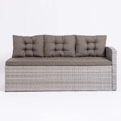 KSP Caban Outdoor Couch & Dining Table - Set of 3 (Grey)