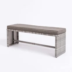 KSP Caban Outdoor Couch & Dining Table - Set of 3 (Grey)