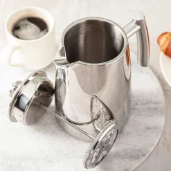 KSP Caffe 'Double Wall' French Coffee Press 1L (Stainless Steel)