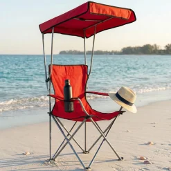 KSP Camper Folding Chair with Canopy 52x52x85cm (Red)