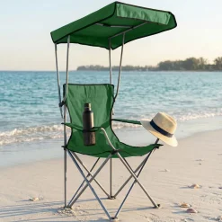 KSP Camper Folding Chair with Canopy 52x52x85cm (Green)