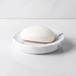 KSP Carrara Marble Resin Soap Dish (Grey/White)