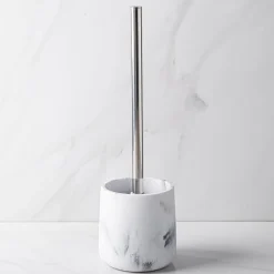KSP Carrara Marble Resin Toilet Brush (Grey/White)