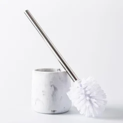 KSP Carrara Marble Resin Toilet Brush (Grey/White)