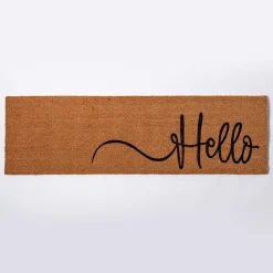 KSP Casual 'Hello' Coir Double Doormat (Natural)