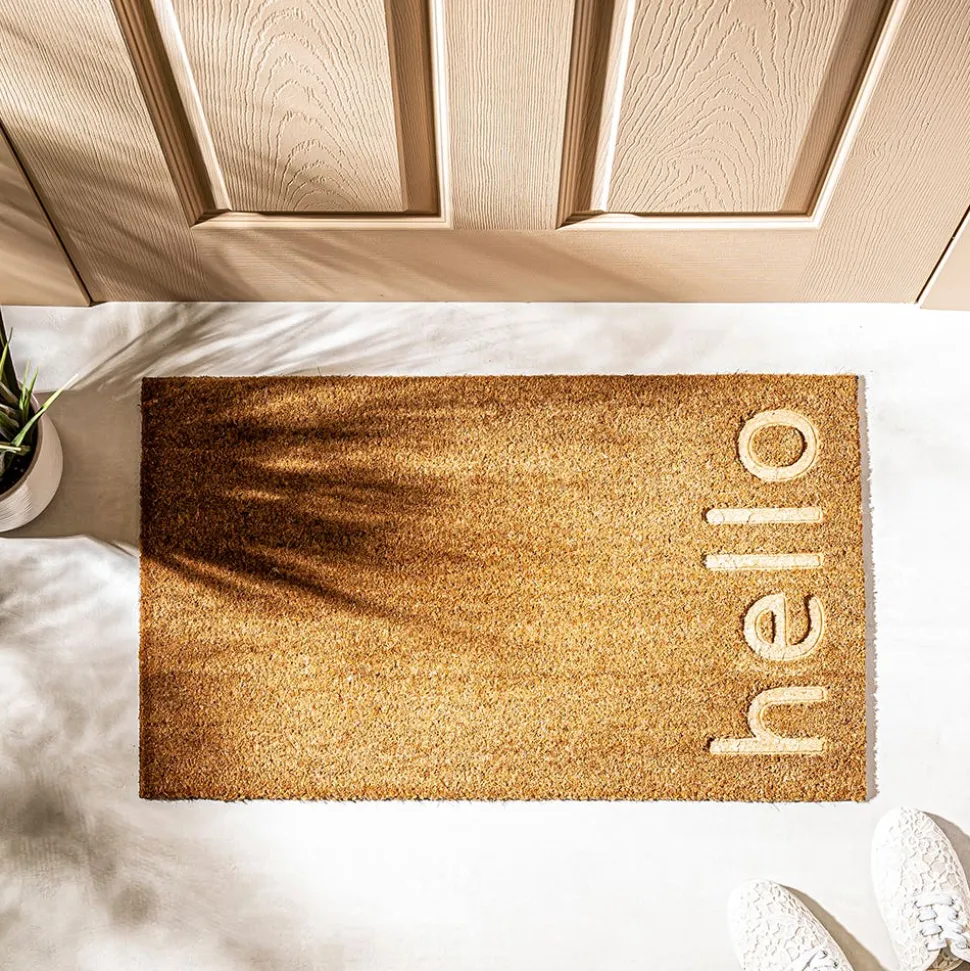 KSP Casual 'Hello Embossed' Coir Doormat
