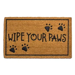 KSP Casual 'Wipe Your Paws' Coir Doormat (Natural/Black)