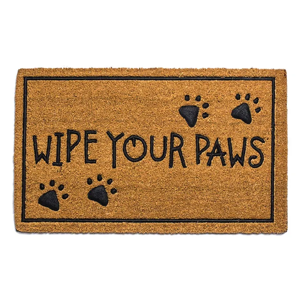KSP Casual 'Wipe Your Paws' Coir Doormat (Natural/Black)