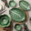 KSP Cavora Leaf Serving Bowl (Green/White)