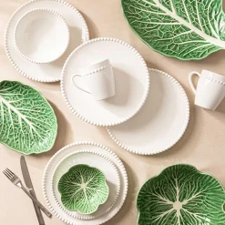 KSP Cavora Leaf Serving Bowl (Green/White)