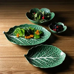 KSP Cavora Leaf Serving Bowl (Green/White)