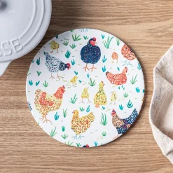 KSP Ceramica 'Chickens' Printed Ceramic Trivet