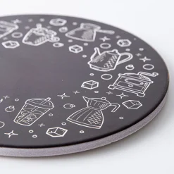 KSP Ceramica 'Coffee' Ceramic Trivet 20cm (White/Black)