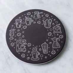 KSP Ceramica 'Coffee' Ceramic Trivet 20cm (White/Black)