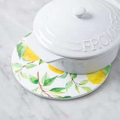 KSP Ceramica 'Lemon Tree' Printed Ceramic Trivet 20cm