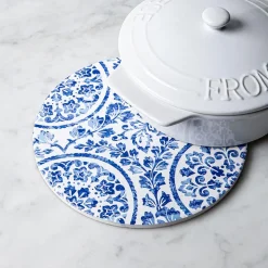 KSP Ceramica 'Mosaic' Printed Ceramic Trivet (Blue/White)