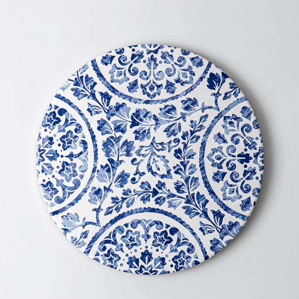 KSP Ceramica 'Mosaic' Printed Ceramic Trivet (Blue/White)