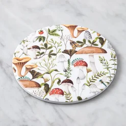 KSP Ceramica 'Mushrooms' Printed Ceramic Trivet 20cm