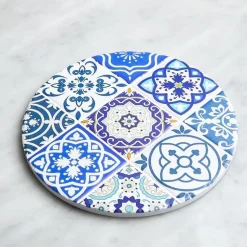 KSP Ceramica 'Spanish Tile' Ceramic Trivet 20cm (Blue)