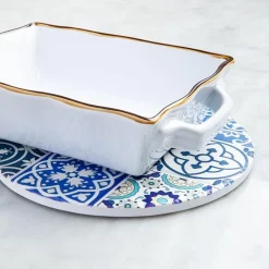 KSP Ceramica 'Spanish Tile' Ceramic Trivet 20cm (Blue)