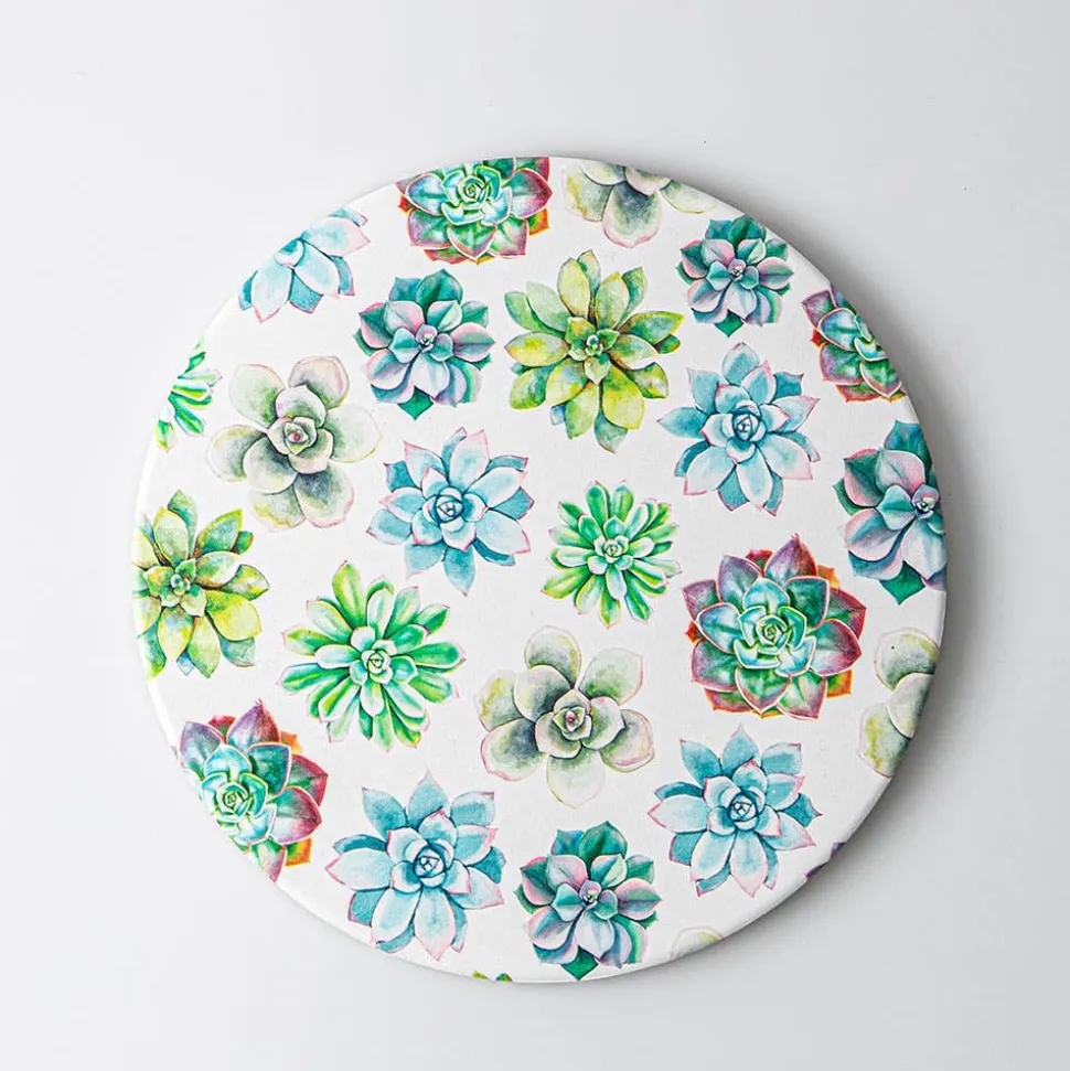 KSP Ceramica 'Succulents' Printed Ceramic Trivet