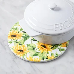 KSP Ceramica 'Sunflowers' Printed Ceramic Trivet 20cm