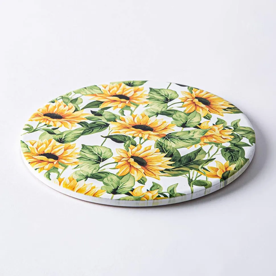 KSP Ceramica 'Sunflowers' Printed Ceramic Trivet 20cm