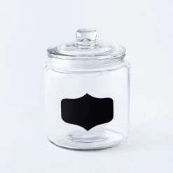 KSP Chalkboard Glass Canister with Lid - Set of 4
