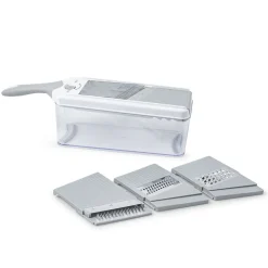 KSP Chef's Mate Mandoline Slicer and Grater - Set of 7 (White/Grey)