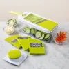 KSP Chef's Mate Mandoline Slicer and Grater - Set of 7 (White/Green)