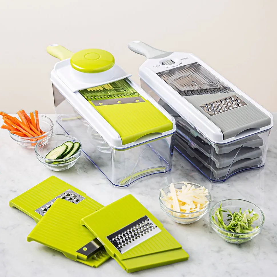 KSP Chef's Mate Mandoline Slicer and Grater - Set of 7 (White/Green)