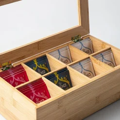 KSP Chi Bamboo Tea Box 8 Compartments (Natural)