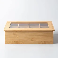 KSP Chi Bamboo Tea Box 8 Compartments (Natural)