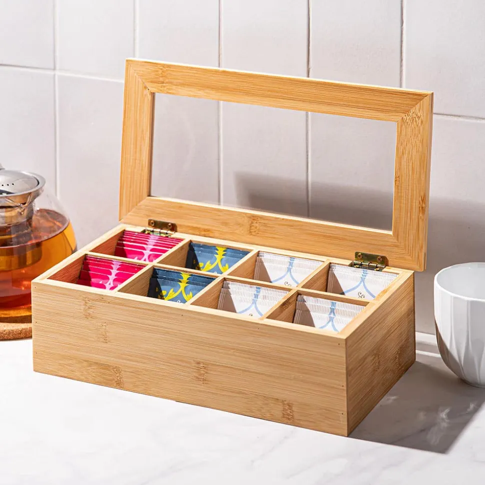 KSP Chi Bamboo Tea Box 8 Compartments (Natural)