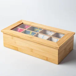 KSP Chi Bamboo Tea Box 8 Compartments (Natural)