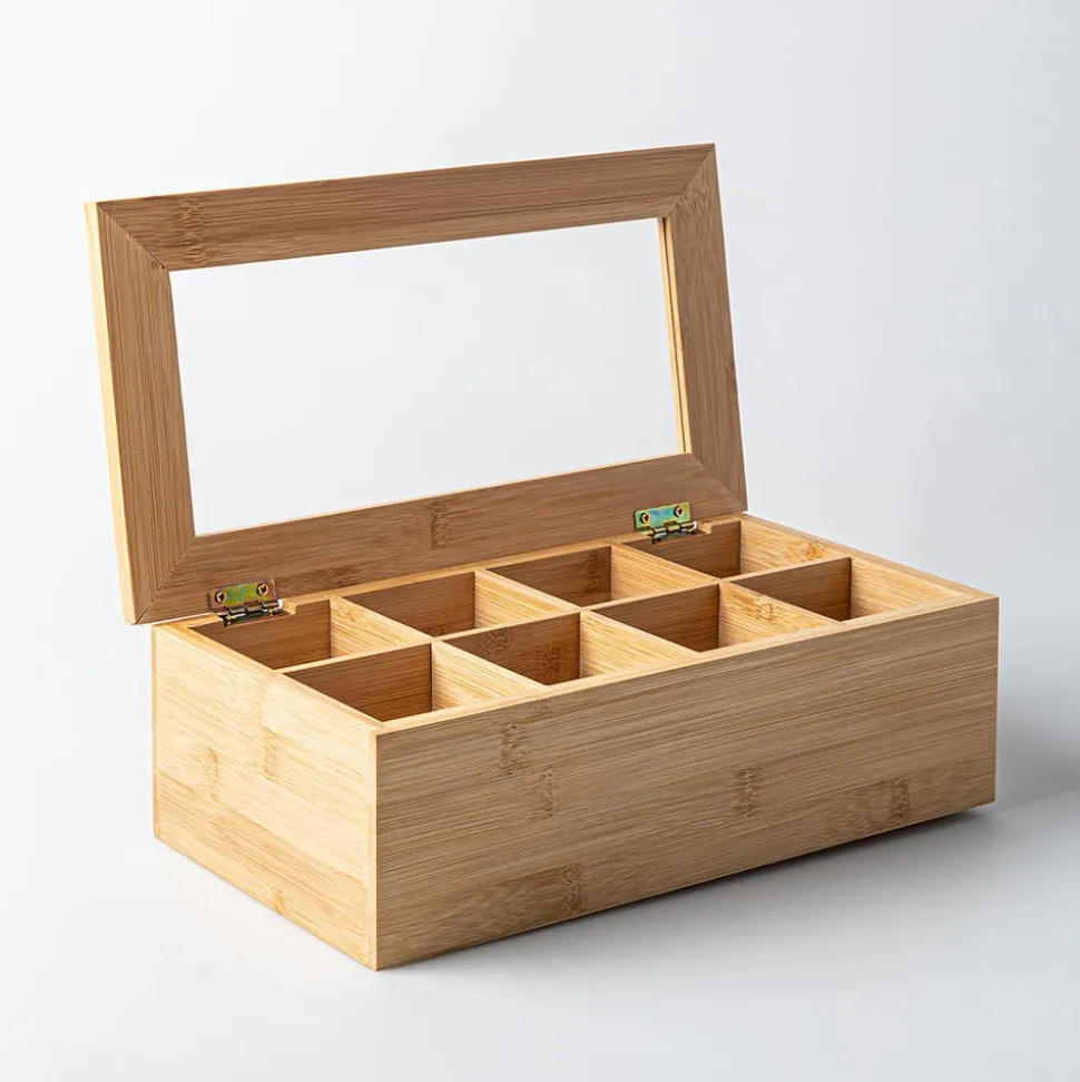 KSP Chi Bamboo Tea Box 8 Compartments (Natural)