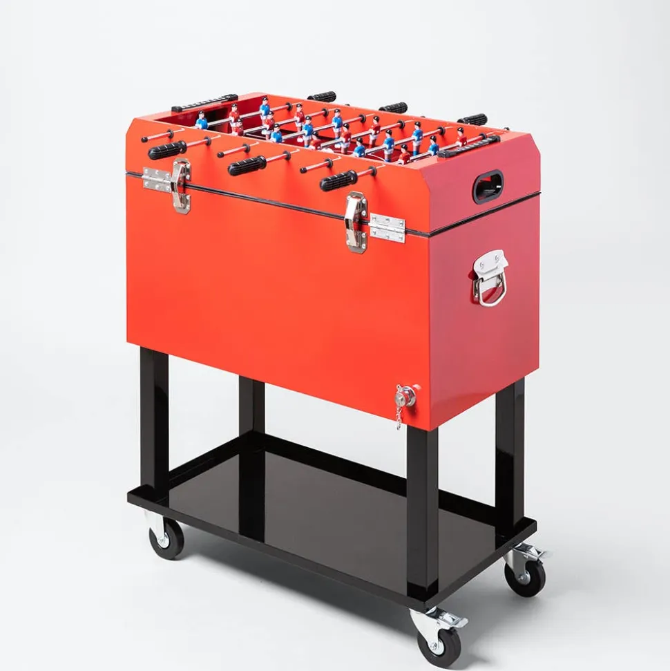 KSP Chiller '68 Qt/65 L' Cooler Chest Foosball (Red)