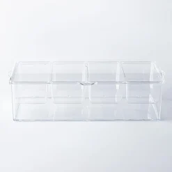 KSP Chill It Condiment Tray 16” x 6.25” x 4.75" (Clear)