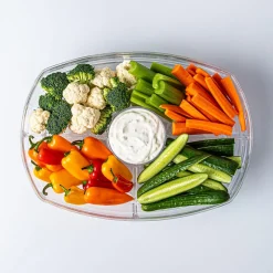 KSP Chill It 4-Section Tray - 15” x 11” x 4.5” (Clear)