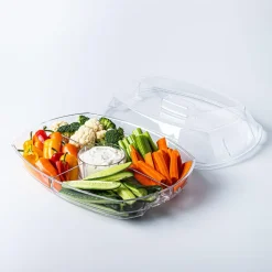 KSP Chill It 4-Section Tray - 15” x 11” x 4.5” (Clear)