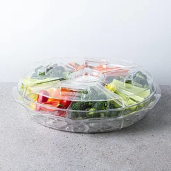 KSP Chill It 8-Section Tray - 16.5” x 16.5” x 4.5” (Clear)