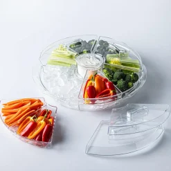 KSP Chill It 8-Section Tray - 16.5” x 16.5” x 4.5” (Clear)