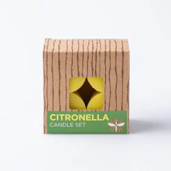 KSP Citron Citronella Votive Candle - Set of 4 (Yellow)