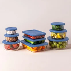 KSP Clario Glass Storage Container Combo - Set of 18 (Clear)