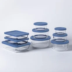 KSP Clario Glass Storage Container Combo - Set of 18 (Clear)